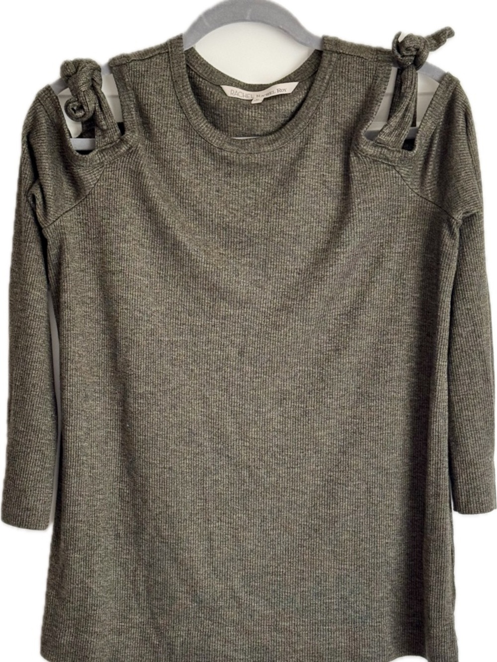 Rachel Rachel Roy Cold Shoulder Knit Top | XL | Tie Shoulder | EUC